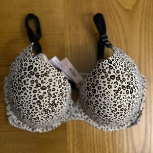 NWT VS Perfect Shape Bra 36D Animal Print
